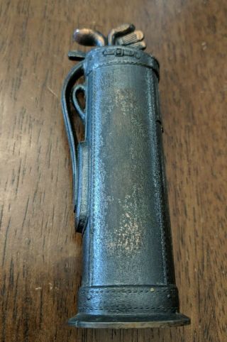 Vintage Golf Bag Table Lighter 1940 ' s Negbaur Made in USA AS - IS 3