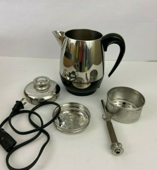 Vintage Farberware Electric Percolator 2 - 4 Cup Coffee Pot/maker Superfast 134