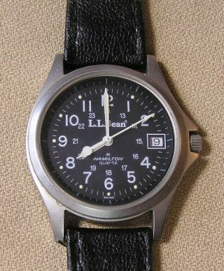 Swiss Hamilton Ll Bean Quartz Military Wristwatch For Repairs
