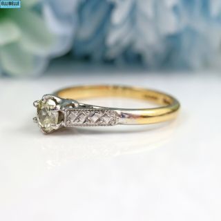 Antique Art Deco Old Cut Diamond Solitaire Engagement Ring 4