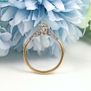 Antique Art Deco Old Cut Diamond Solitaire Engagement Ring 5