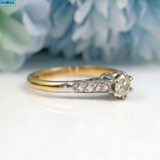 Antique Art Deco Old Cut Diamond Solitaire Engagement Ring 6