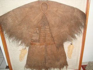 Antique Chinese Coconut Fiber Coir Raincoat Framed circa 1920 4