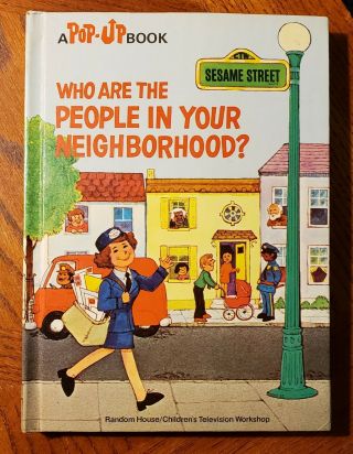 The People In Your Neighborhood Sesame Street Pop - Up Book Vintage Random House