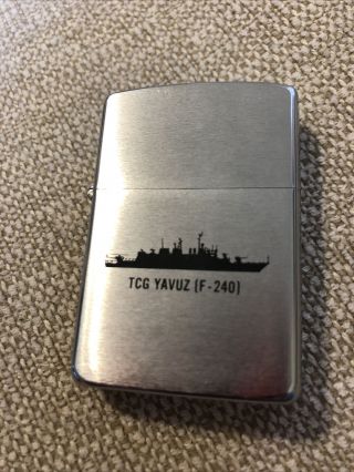 Vintage Zippo US Navy Lighter TCG YAVUZ F - 240 Estate Find 2
