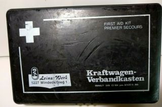 Vintage German First Aid Kit Kraftwagen - Verbandkasten Premier Secours Din 13164