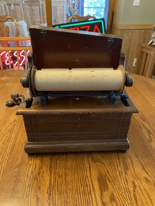 Antique 1882 Concert Roller Organ Hand Crank The Reed - Pipe Clariona