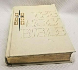 Vintage 1960 The Holy Bible " Peace Of Mind Edition " Kjv White