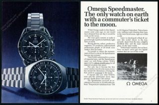 1971 Omega Speedmaster Professional Moon Watch & Mark Ii Photo Vintage Print Ad