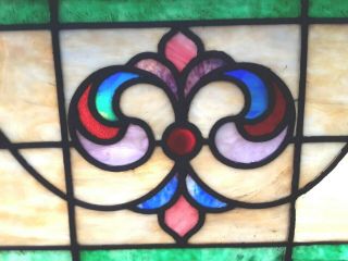 ANTIQUE AMERICAN STAINED GLASS WINDOW,  CIRCA 1890 3