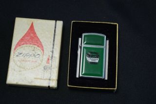 1985 Pa Lottery Slim Zippo Lighter Unfired Green Pennsylvania Rare
