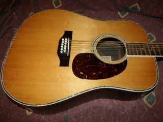 Vintage ca 1980 Aria Pro II PW - 40 - 12 Acoustic Guitar VG 12 string Matsumoku 4
