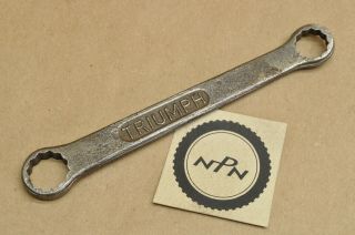 Triumph Motorcycle Wrench 5 1/4 " 10mm 13mm Double Box End Service Tool Vtg Oem