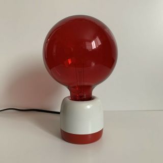 Luvlite 1969 Stemlite Design Line Bill Curry Red/white Lamp Light Mod W/bulbs