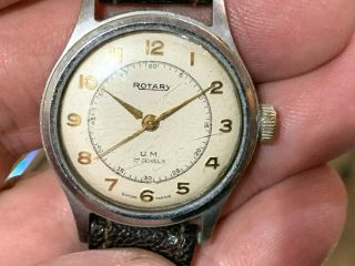Vintage Rotary U.  M 17 Jewels Gents Wrist Watch