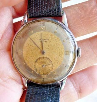 Orologio Vintage Universal Genève Non Funzionante 1940 - 1950 34 Mm
