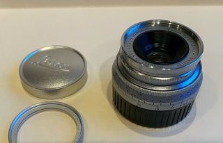Leica Leitz 35mm F3.  5 Vintage Summaron M Mount Lens w/ Silver Cap and UV Filter 3