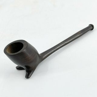 Vintage Real Congo Austria Tobacco Smoking Pipe Hand Carved Wood 5 "