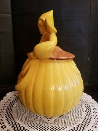 Vintage Red Wing Pottery Cookie Jar Katrina Dutch Girl Yellow 2