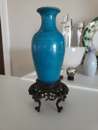 Antique Chinese Turquoise Glazed Vase Late 18th Century Early 19th Century Qing