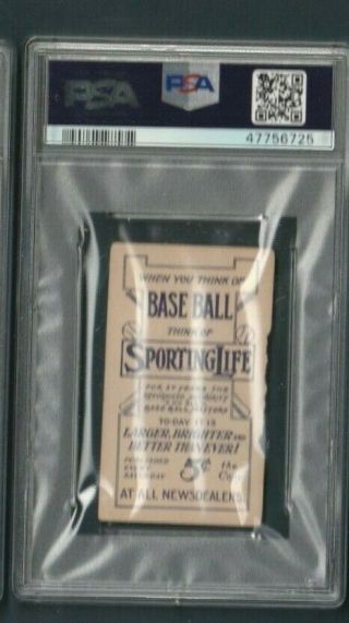 1911 M116 SPORTING LIFE MORDECAI BROWN bue background PSA AUTHENTIC CUBS HOF 2