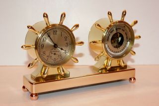 Chelsea “fulton” Desk Clock & Barometer Set Circa 1929