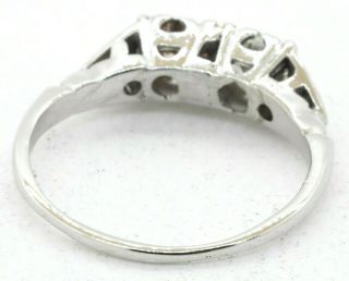 Antique Platinum/14K WG 0.  80CT diamond cocktail ring size 7 2