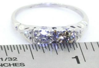 Antique Platinum/14K WG 0.  80CT diamond cocktail ring size 7 5