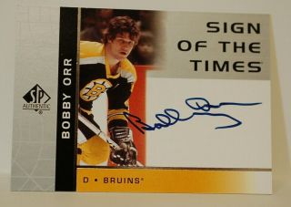 2002 - 03 Sp Authentic Sign Of The Times Bobby Orr