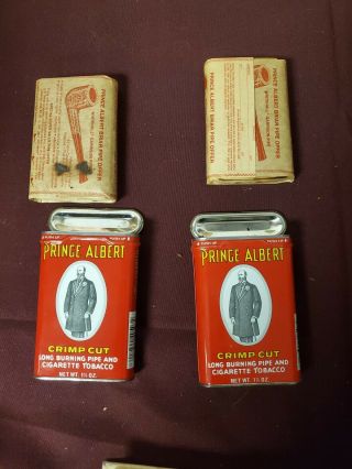 2 Old,  2 Full,  Prince Albert Tobacco Tin Pipe & Cigarette Seephotos