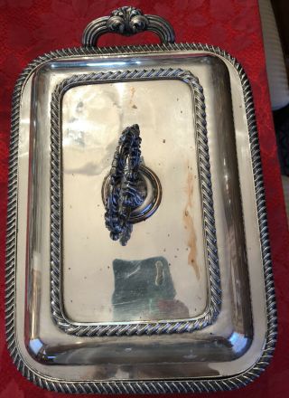Antique English Silverplate Covered Entree Dish