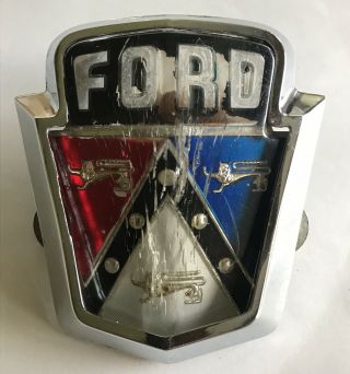 Vintage 1950 1951 Ford Truck Hood Emblem Ba - 16644 - A