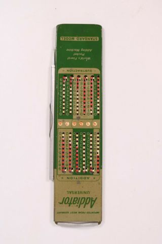Vintage West Germany Addiator Universal Standard Model Pocket Adding Machine