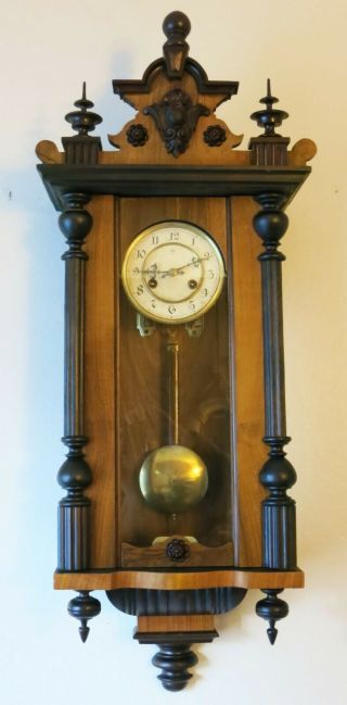 Antique Junghans Large German Wall Clock Vienna Regulator 1906