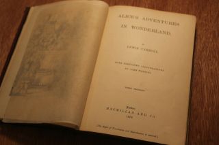 Antique 1868 Edition / Alice ' s Adventures in Wonderland Book by Lewis Carroll 2