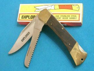 Vintage Gutmann Edge Mark Explorer 11 - 311 Japan Folding Hunter Knife Knives Saw