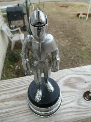 Vintage Knight In Armor Musical Cigarette Lighter Play Song Always - 8 " Tall