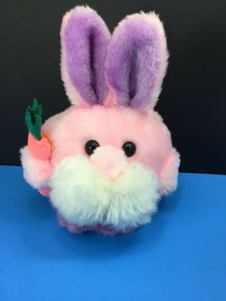 Vintage Target Stores Dayton Hudson Corp 9” Plush Round Pink Bunny Rabbit Carrot