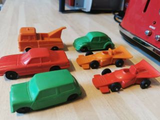 6x Ultra Rare,  Vintage 60/70s Swedish Galanite Rubber 1:43 Cars And Truck