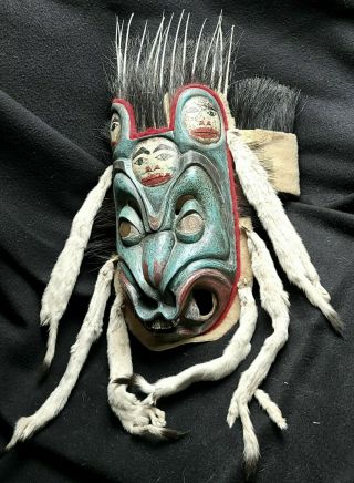 Northwest Cost Ceramonial Dance Mask.  Early To Mid 1900s.