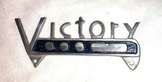 Vintage Wwii Era " Victory " License Plate Topper 1940s Era Automobile