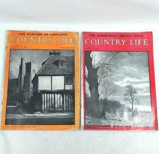 2 X Vintage Country Life Magazines.  Janurary 1951 & March 1953