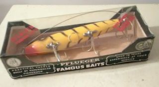Vintage Pflueger Famous Baits Nat Vtg Fishing Lure 3 - 3/4 " 9453 Pike Lure