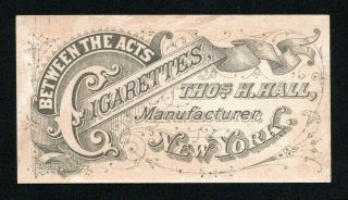 GEORGIE CAYVAN 1870 - 1880 Between the Acts Bravo Cigarettes N342 Tobacco Card 3