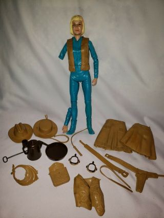 Vintage Marx Jane West Action Figure With Accessories From Johnny West Series