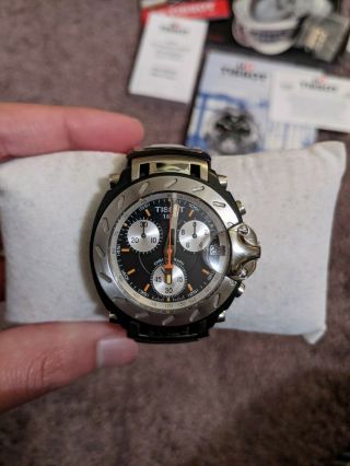 Tissot T - Race T472 W.  Steel Strap Chronograph And All Links