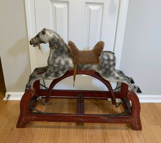 Antique Whitney Reed Glider Rocking Horse All Wood