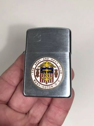 Vintage Army And Navy Club Osc Lighter Washington Dc Overseas Service Corp