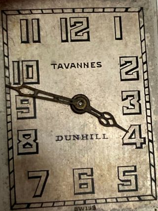 Rare Tavannes Dunhill Rectangle Watch 1920s Or 30s