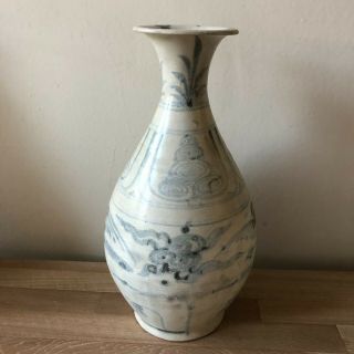 Lovely Scarce Antique Indo - Chinese Large Vase Hoi An Hoard Bird Design
